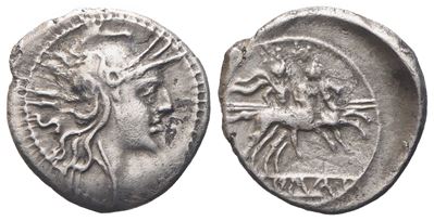 Anonymous, Sestertius, 215 Bc; Ar (1 G; 13,5 MM; 4 H)