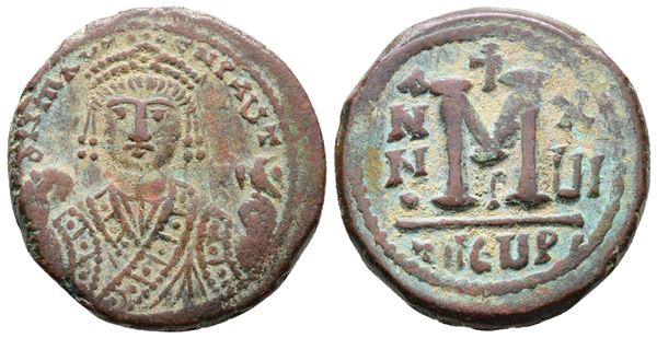 Maurice Tiberius (582-602). Æ 40 Nummi (27mm, 11.81g).  - Auction Greek, Roman and Byzantine Coins	 - Bertolami Fine Art - Prague