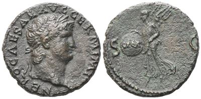 Nero (54-68), As, Rome, 64-67; Æ (11,37 G; 27 MM; 6 H)