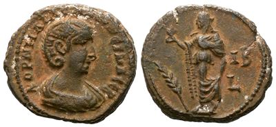 Salonina (augusta, 254-268). Egypt, Alexandria. Bi Tetradrachm