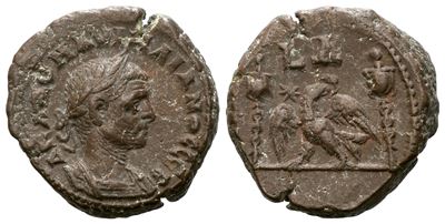 Aurelian (270-275). Egypt, Alexandria. Bi Tetradrachm