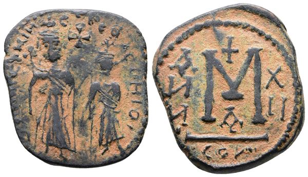 Heraclius with Heraclius Constantine (610-641). Æ 40 Nummi (28mm, 11.84g).  - Auction Greek, Roman and Byzantine Coins	 - Bertolami Fine Art - Prague