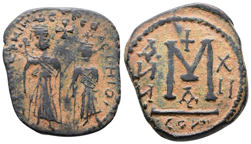 Heraclius With Heraclius Constantine (610-641). Æ 40 Nummi (28mm, 11.84g).