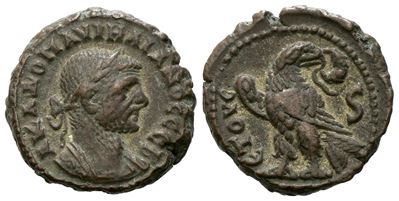 Aureliano, BI Tetradramma, Alessandria d’Egitto (anno 6, 270–275 d.C.)
