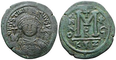 Justinian i (527-565). Æ 40 Nummi (38mm, 19.23g).
