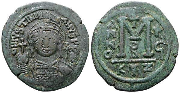 Justinian I (527-565). Æ 40 Nummi (38mm, 19.23g).