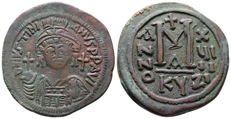 Justinian i (527-565). Æ 40 Nummi (36mm, 19.82g).
