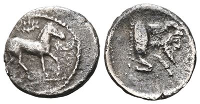 Sicily, Gela, C. 465-450 Bc. Ar Litra (11 MM, 0.70 G).