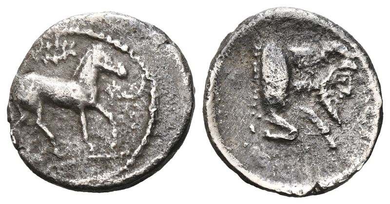 Sicily, Gela, C. 465-450 Bc. Ar Litra (11 MM, 0.70 G).