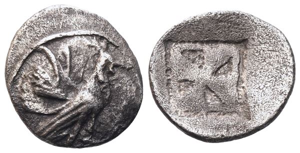 Sicily, Himera, Litra, c. 525-500 BC; AR (0,81 g; 11,7 mm; 10 h)