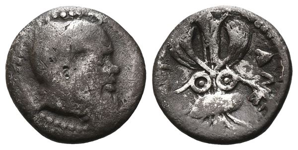 Sicily, Katane, c. 461-450 BC. AR Litra (11 mm, 0.72 g).  - Auction GREEK & ROMAN PROVINCIAL COINS AND NUMISMATIC LITERATURE Including a wide selection of Alexandrian Coins from the Dattari Collection - Bertolami Fine Art - Prague