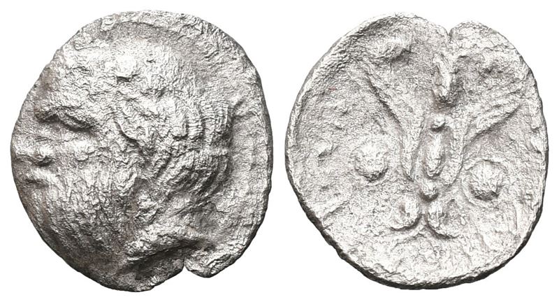 Sicily, Katane, C. 415/3-404 Bc. Ar Litra (11 MM, 0.62g).