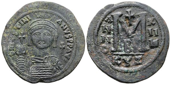 Justinian I (527-565). Æ 40 Nummi (40mm, 21.60g).