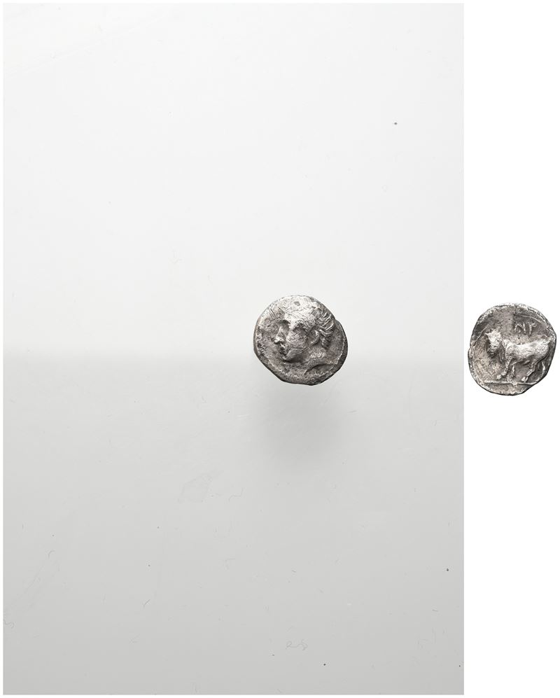 Sicily, Panormos As Ziz, C. 405-380 Bc. Ar Litra (10 MM, 0.63 G).
