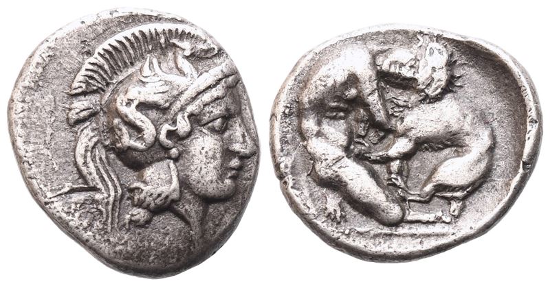 Calabria, Tarentum, Diobol, c. 380-280 BC; AR (1,20 g; 11,4 mm; 3 h)