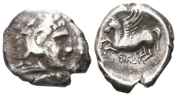 Illyria, Dyrrhachion, c. 275-270 BC. AR Hemidrachm(?) (14 mm, 1.92 g).
