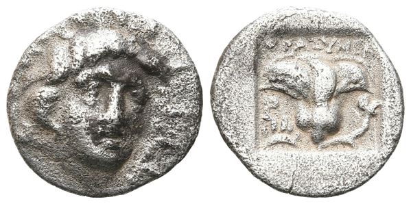 Islands of Caria, Rhodes, c. 170-150 BC. AR Hemidrachm (12 mm, 1.20 g).  - Auction GREEK & ROMAN PROVINCIAL COINS AND NUMISMATIC LITERATURE Including a wide selection of Alexandrian Coins from the Dattari Collection - Bertolami Fine Art - Prague