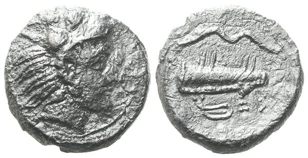Sicily, Selinos, c. 415/2-409 BC. Æ Hexas or Hemilitron (15 mm, 2.79 g).