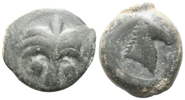 Sicily, Carthaginian Domain, c. 4th-3rd century BC. Æ (18 mm, 6.90 g).