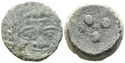 Sicily, Himera, C. 430-420 Bc. Æ Tetras Or Trionkion (2 1mm, 15.30 G).