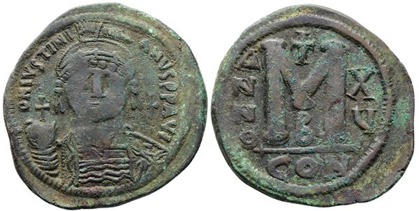 Justinian I (527-565). Æ 40 Nummi (39mm, 22.79g).