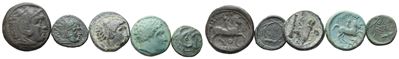 Lot Of 5 Greek Æ Coins. Lot Sold As Is, No Returns.