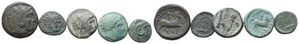 Lot of 5 Greek Æ coins. lot sold as is, no returns.