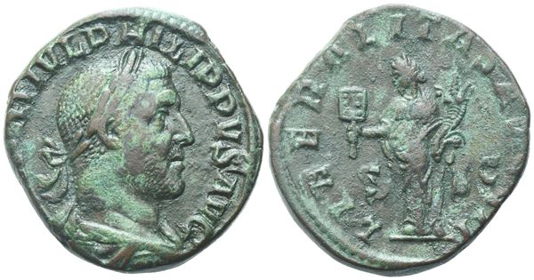 Philip I (244-249), Sestertius, Rome, 244; Æ (17,88 g; 28,4 mm; 12 h)