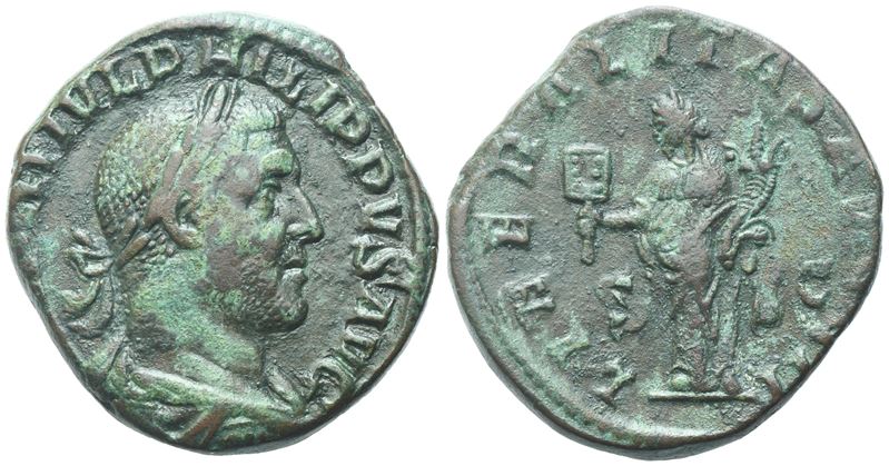 Philip i (244-249), Sestertius, Rome, 244; Æ (17,88 G; 28,4 MM; 12 H)