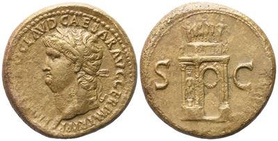 Nero (54-68), Sestertius, Lugdunum, 64-67; Æ (23,84 G; 33,5 MM; 6 H)