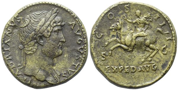 Hadrian (117-138), Sestertius, Rome, 124-125; Æ (22,14 g; 31,8 mm; 6 h)