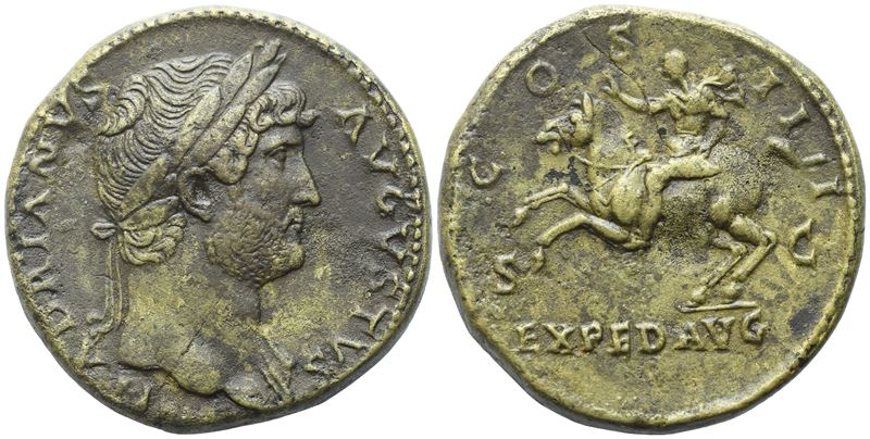 Hadrian (117-138), Sestertius, Rome, 124-125; Æ (22,14 G; 31,8 MM; 6 H)