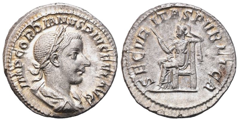 Gordian III (38-244), Denarius, Rome, 241; Ar (3,56 G; 19,3 MM; 6 H)