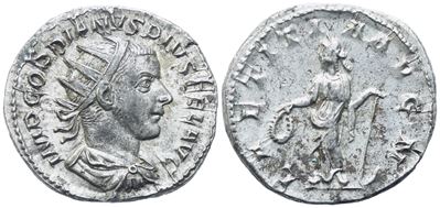 Gordian III (238-244), Denarius, Rome, 240; Ar (4,62 G; 21,5 MM; 6 H)