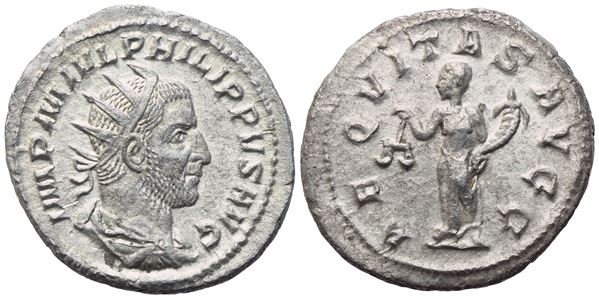 Philip II (247-249), Antoninianus, Antiochia, 247;  AR (3,92 g; 22 mm; 12 h)