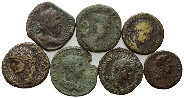 Lot of 7 Æ coins to be catalogued. Lot to be sold as is, no returns.