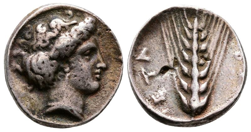 Southern Lucania, Metapontion, C. 5th Century Bc. Replica Of Ar Coin (18mm, 3.97g).
