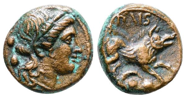 Northern Lucania, Paestum, c. 218-201 BC. Æ Sextans (15mm, 3.09g).