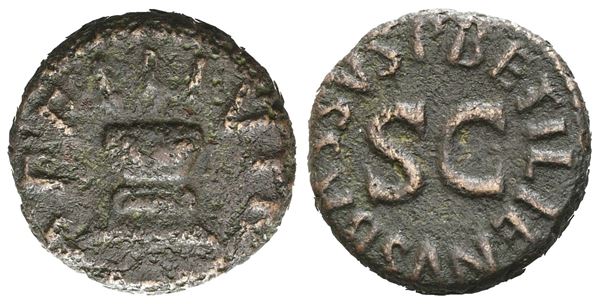 Augustus (27 BC-14 AD), Quadrans, Rome, 4 BC; Æ (2,87 g; 14,5 mm; 6 h)