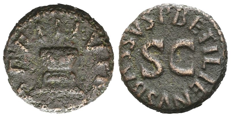 Augustus (27 Bc-14 Ad), Quadrans, Rome, 4 Bc; Æ (2,87 G; 14,5 MM; 6 H)