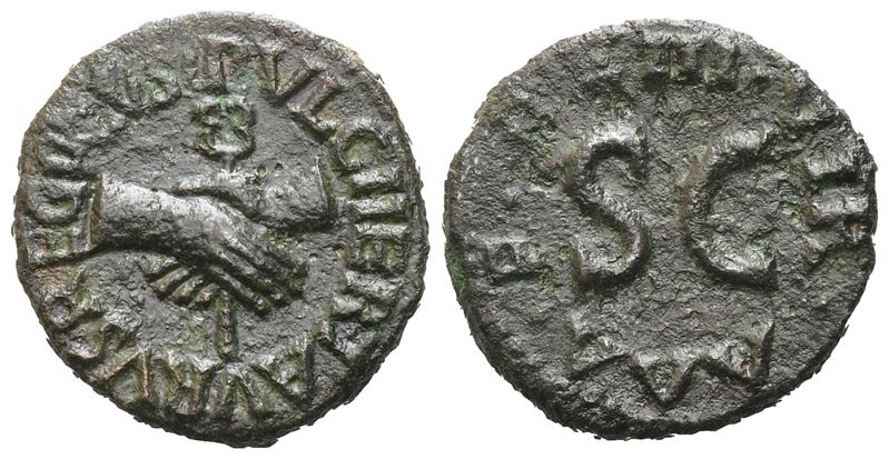 Augustus (27 Bc-14 Ad), Quadrans, Rome, 8 Bc; Æ (3 G; 16,8 MM; 3 H)
