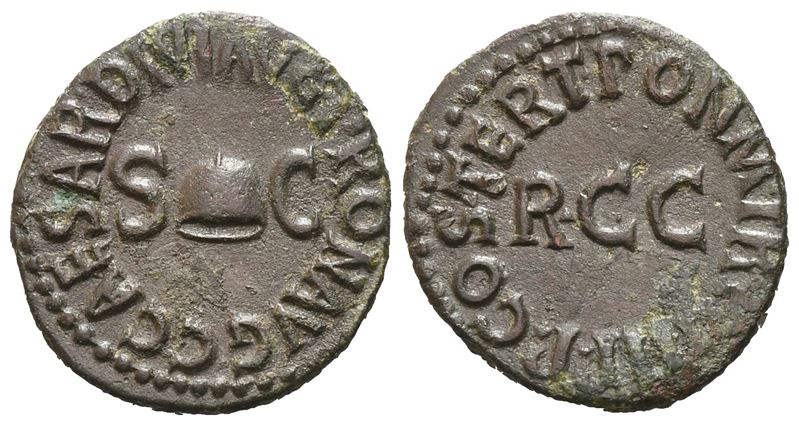 Gaius (37-41), Quadrans, Rome, 39-40; Æ (2,82 G; 17,1 MM; 6 H)