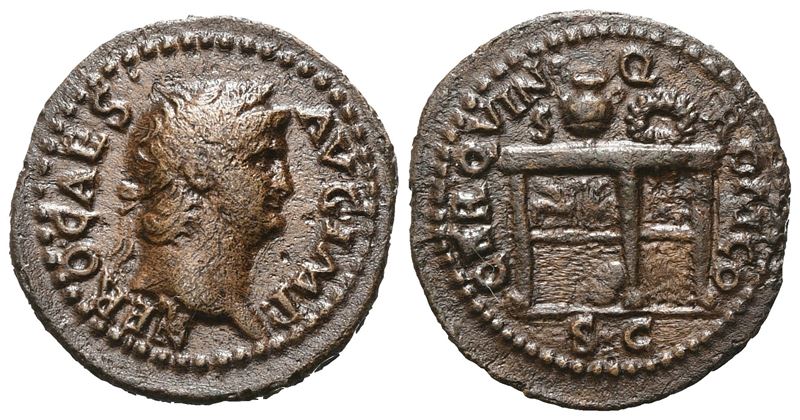 Nero (54-68), Semis, Rome, C. 64; Æ (2,89 G; 18,6 MM;6 H)