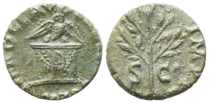 NERO, Quadrans romano, Roma, bronzo (Æ), 64 d.C.