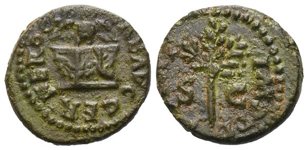 Nero (54-68), Quadrans, Rome, c. 64; Æ (1,86 g; 14,4 mm; 6 h)