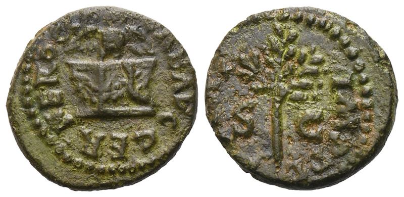 Nero (54-68), Quadrans, Rome, C. 64; Æ (1,86 G; 14,4 MM; 6 H)