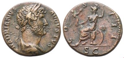 Adriano (117–138), Quadrante (Quadrans) di Roma, Æ