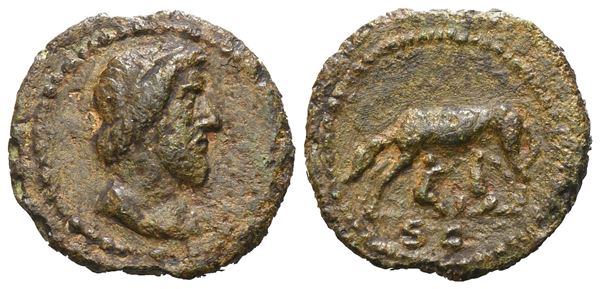 Anonymous, Quadrans, Rome, Time of Hadrian to Antoninus Pius; Æ (2,42 g; 16,2 mm; 6 h)