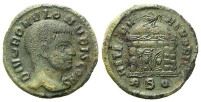 Divus Romulus, Half Follis Struck Under Maxentius, Rome, C. Ad 310; Æ (g 2,42; MM 16)