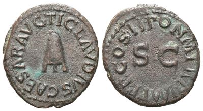 Claudius (41-54), Quadrans, Rome, 42; Æ (2,85 G; 18 MM; 7 H)